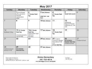 May at Elmira Elementary School! – Elmira Elementary School