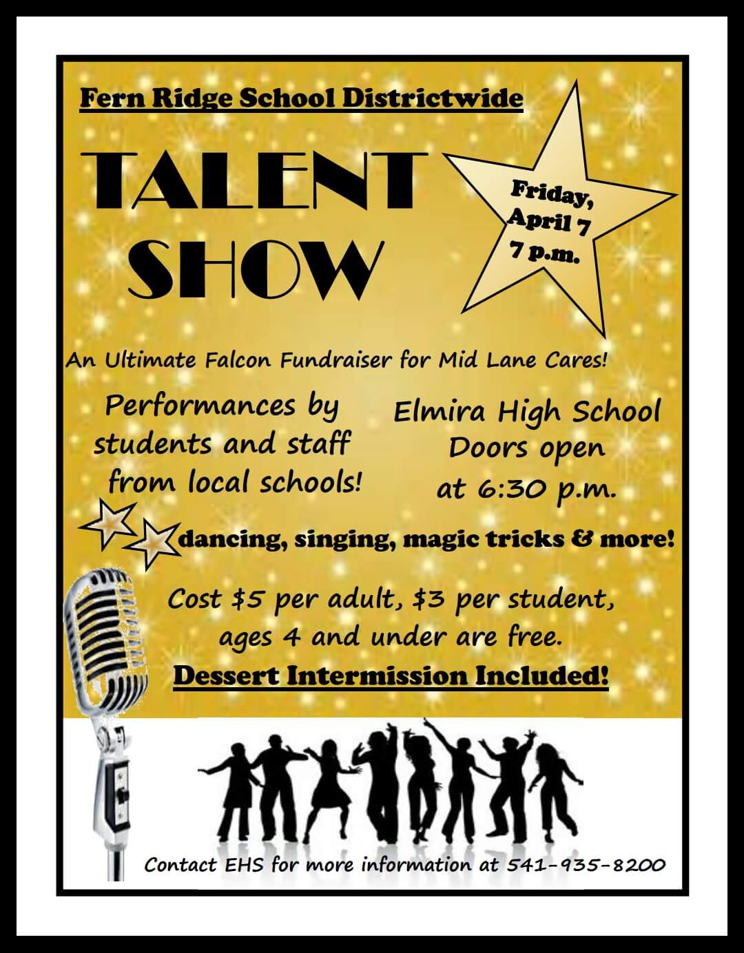 District Wide Talent Show Flyer Elmira High School