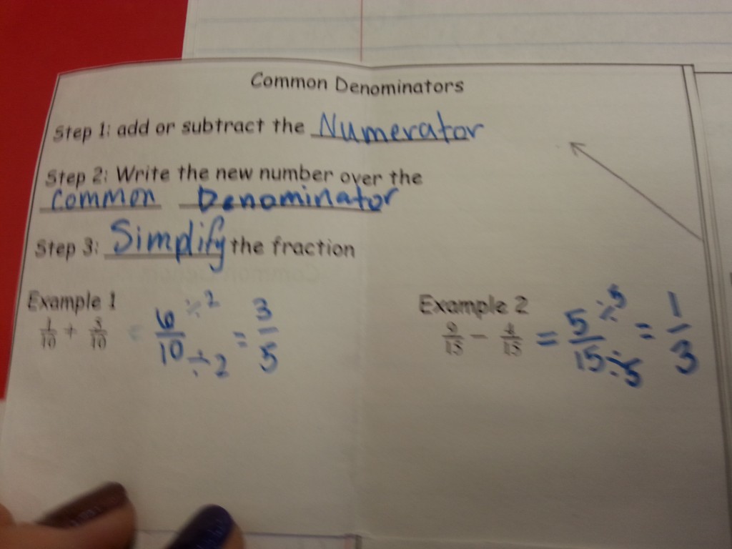 Adding And Subtracting Fractions 